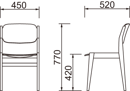 ブックチェア S-0507NA-NT｜天童木工