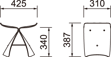 バタフライスツール S-0521RW-ST｜天童木工
