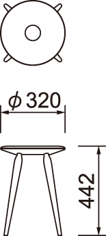 リングスツール S-3165MP-NT｜天童木工