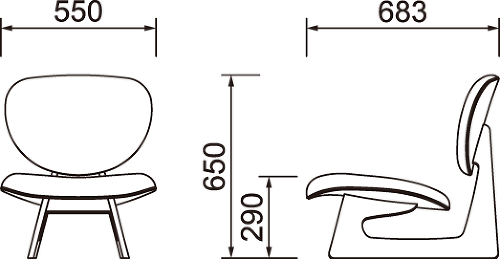 低座イス S-5016NA-ST｜天童木工