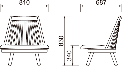 スポークチェア S-5027NA-ST｜天童木工