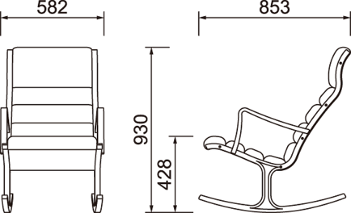 ロッキングチェア S-5226WB-NT｜天童木工