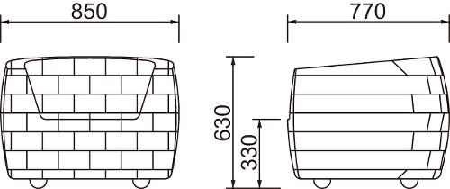 柏戸イス S-7165SG-NT｜天童木工