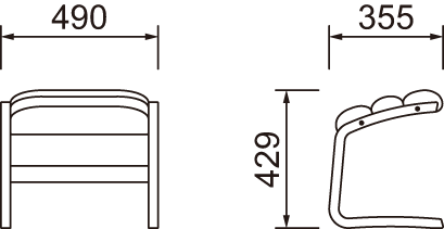 オットマン T-3159WB-NT｜天童木工