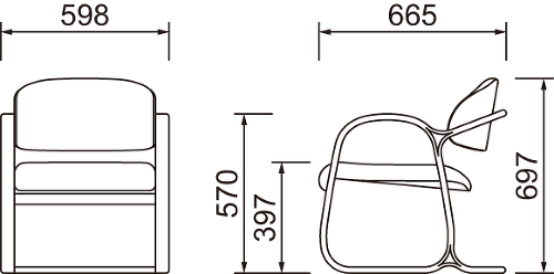 イージーチェア T-3242WB-NT｜天童木工