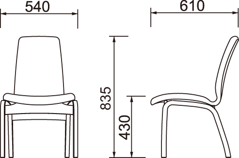 チェア T-5320WB-NT｜天童木工