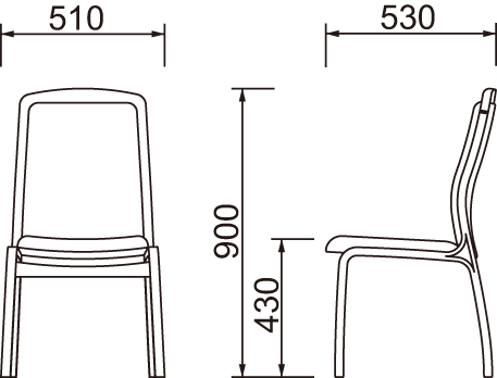 チェア T-5331WB-NT｜天童木工