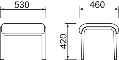 天童木工/Tendo スツール T-5480WB-NT ブラウン ビニールレザー 天童木工/Tendo スツール T-5480WB-NT ブラウン ビニールレザー