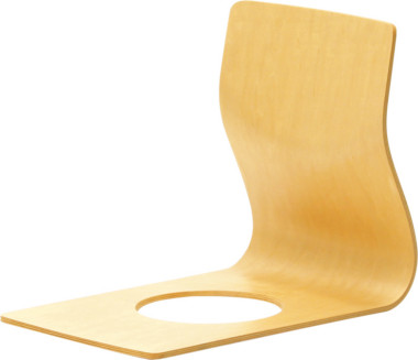 中古】天童木工 座椅子 T-5556MP-SR ブラウン(サペリローズ色) 張地  