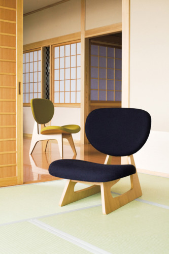 引き取りのみ_希価より△2万円【美品】天童木工 低座椅子 長大作 生地 