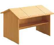 新聞閲覧机（複式2連）